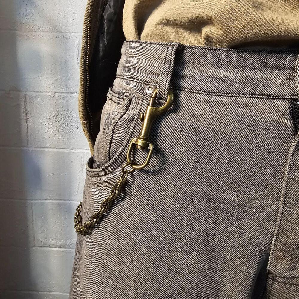Wallet Chain y2k Rope Link Biker Antique Brass